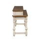 Morgan Creek - Console Bar Table - Antique White / Wirebrushed Tobacco Accents