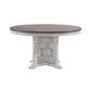River Place - Pedestal Table - Riverstone White & Tobacco