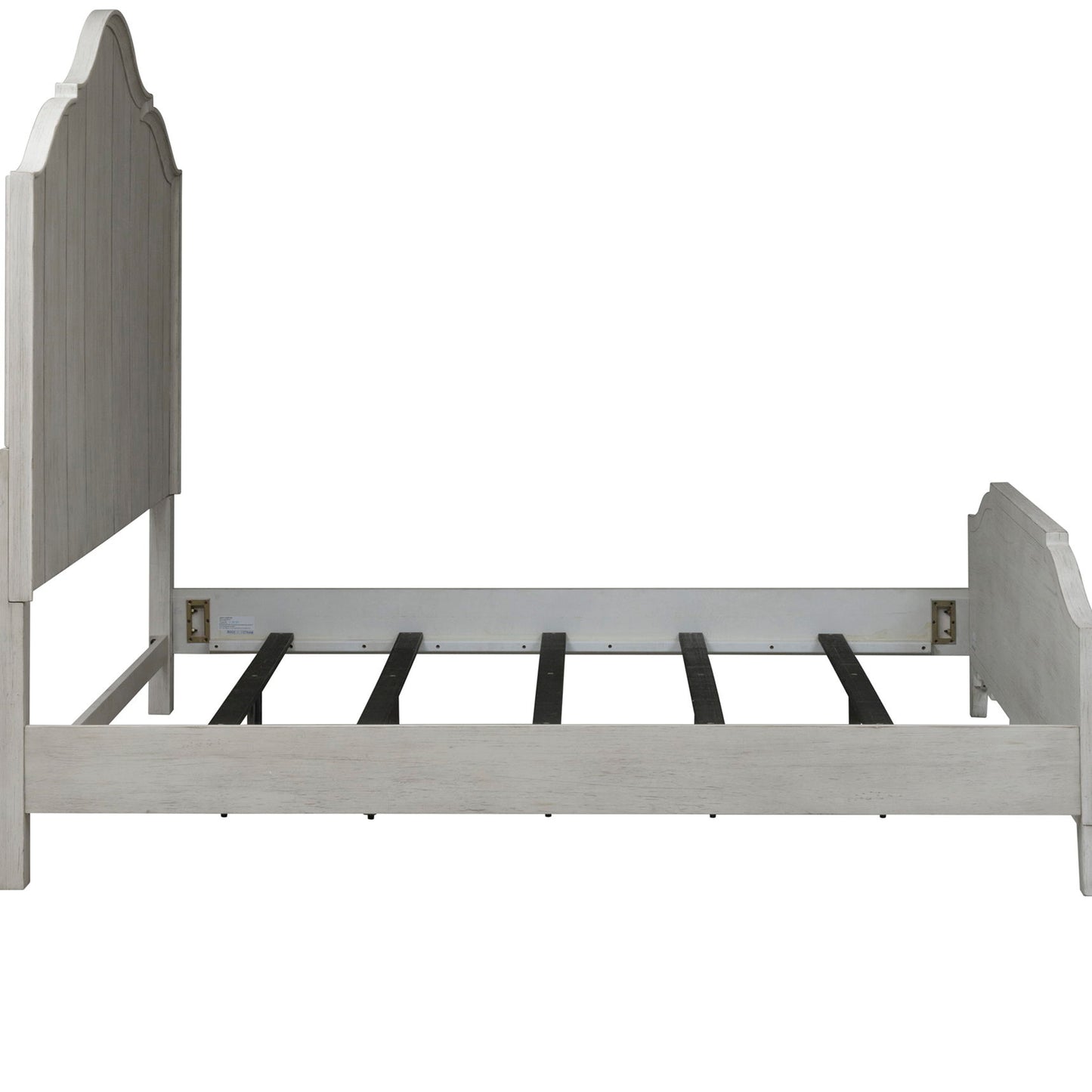 Farmhouse Reimagined - Panel Bed Rails - Antique White / Chestnut Tops
