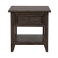 Paradise Valley - Rectangular End Table - Saddle Brown