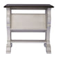 Abbey Road - Library Chair Side Table - Porcelain White / Churchill Brown