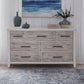 Backroads - 7 Drawer Dresser - Weathered White
