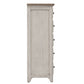 Farmhouse Reimagined - 5 Drawer Chest - Antique White / Chestnut Tops