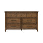 Carolina Park - 7 Drawer Dresser - Amber Brown