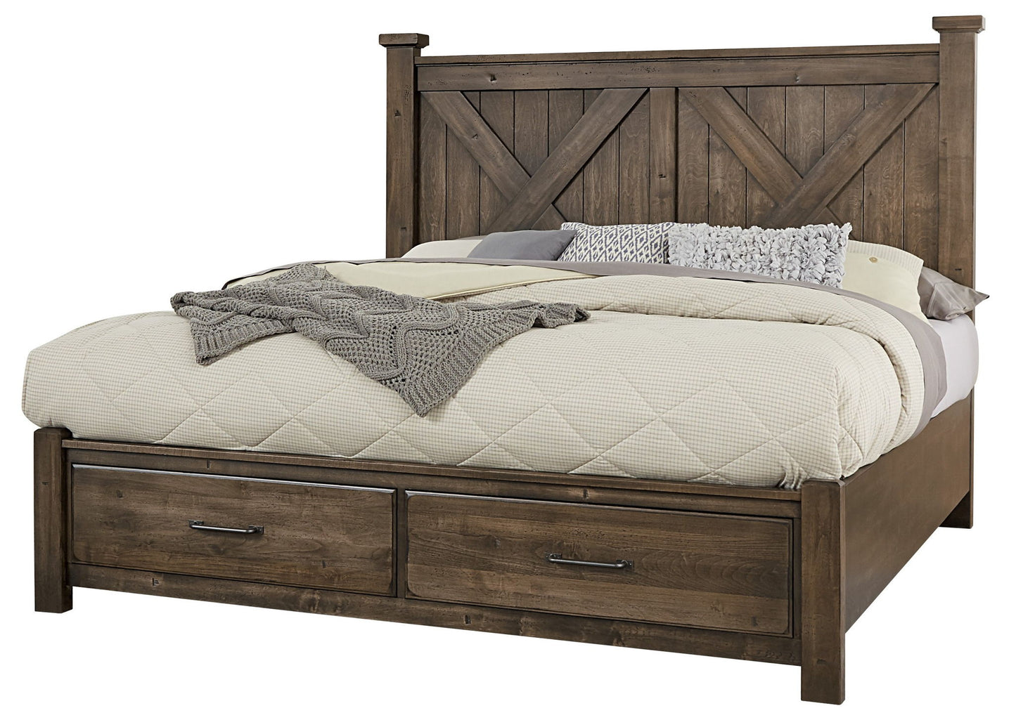 Cool Rustic - Queen Storage Footboard - Mink