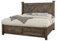 Cool Rustic - Queen Storage Footboard - Mink