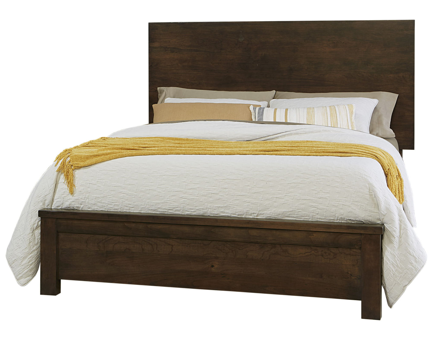 Crafted Cherry - Ben's Queen Plank Footboard - Dark Cherry