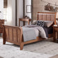 Grandpas Cabin - Full Sleigh Headboard & Footboard - Aged Oak