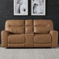 Bennett - Loveseat With Console P2 & ZG - Butternut