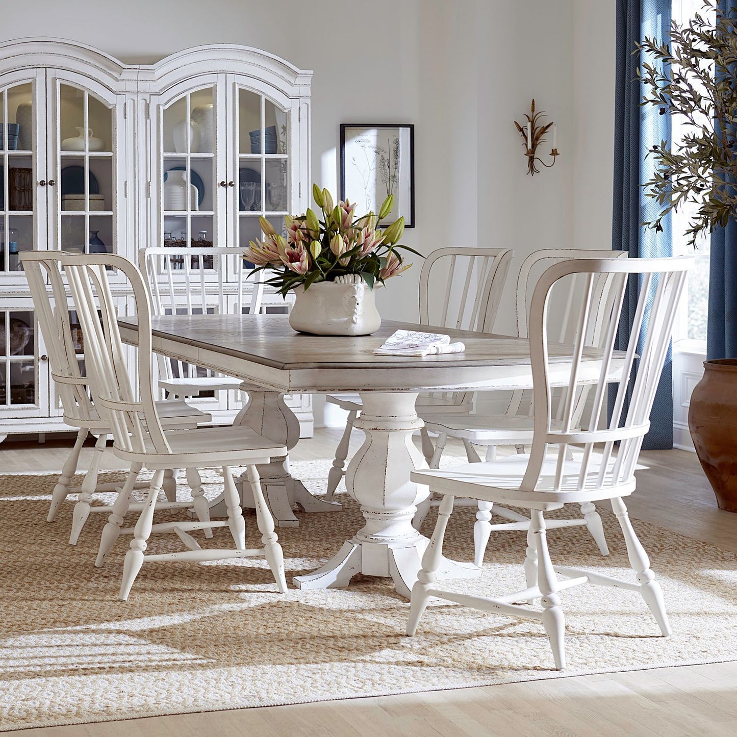 Magnolia Manor - Double Pedestal Table Set