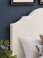 Tide & Timber - Twin Linen Upholstered Headboard 3/3 - Luxe Blue Oak