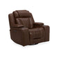 Caswell - Swivel Glider Recliner P2 - Nature Chestnut