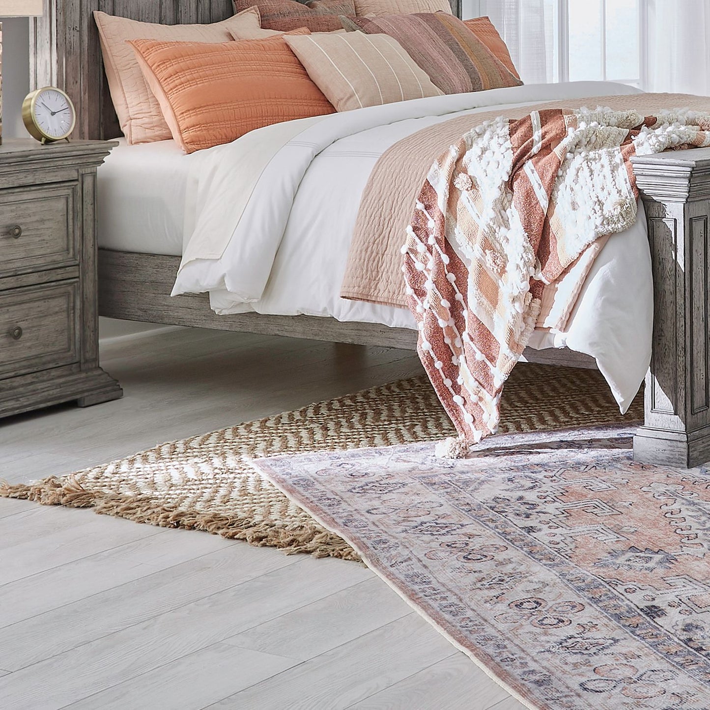 Big Valley - Panel Bed Rails - Graystone