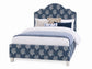 Tide & Timber - King Upholstered Headboard 6/6 - Blue Coral / Luxe Blue Oak