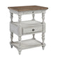 Farmhouse Reimagined - 1 Drawer Nightstand - Antique White / Chestnut Tops