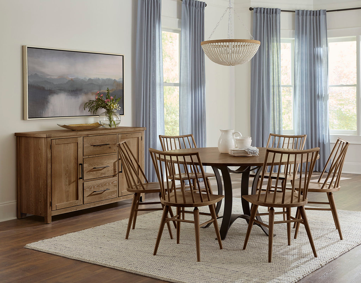 Dovetail - Solid American Oak Round 60" Top - Natural