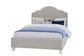 Tide & Timber - Full Upholstery Headboard In Gray Antelope Fabric - Soft White Maple