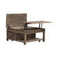 Parkland Falls - Square Lift Top Cocktail Table - Weathered Taupe