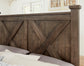 Cool Rustic - Queen X Bed Headboard - Mink