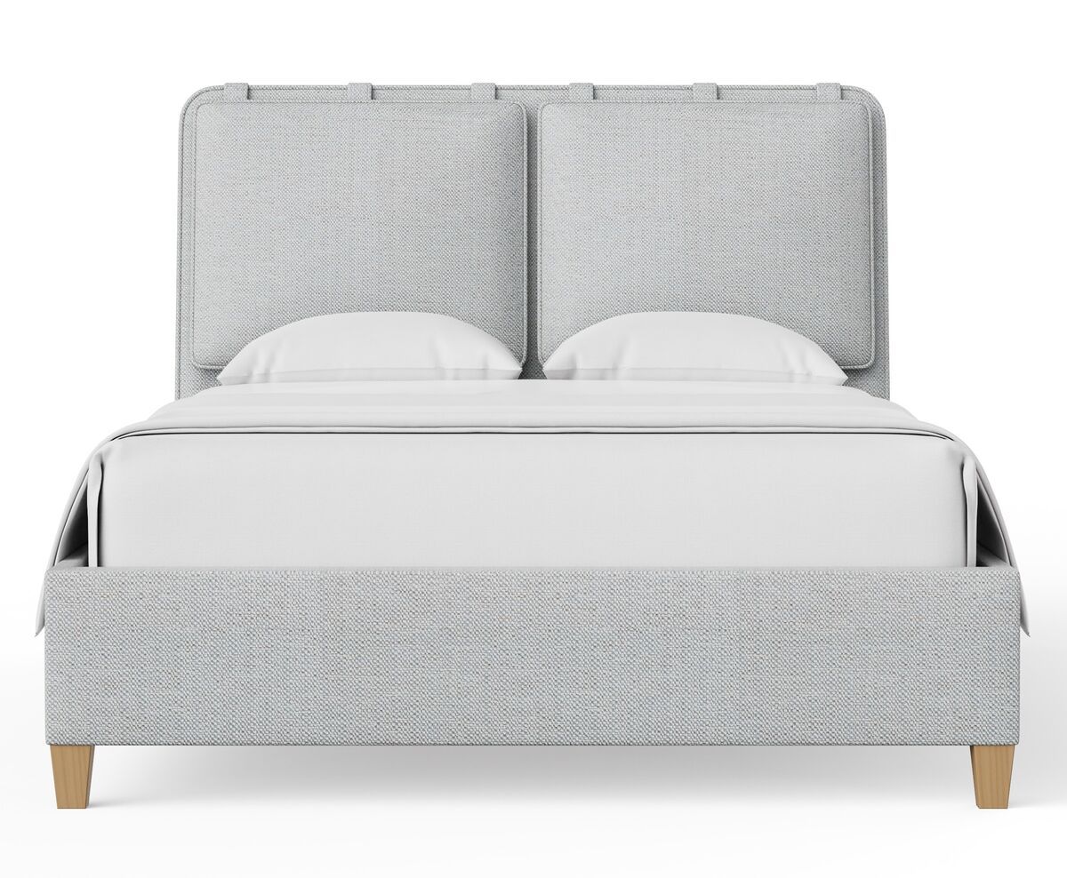 Pure Maple - King Upholstered Footboard - Blue Mist / Natural Maple