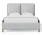 Pure Maple - King Upholstered Footboard - Blue Mist / Natural Maple
