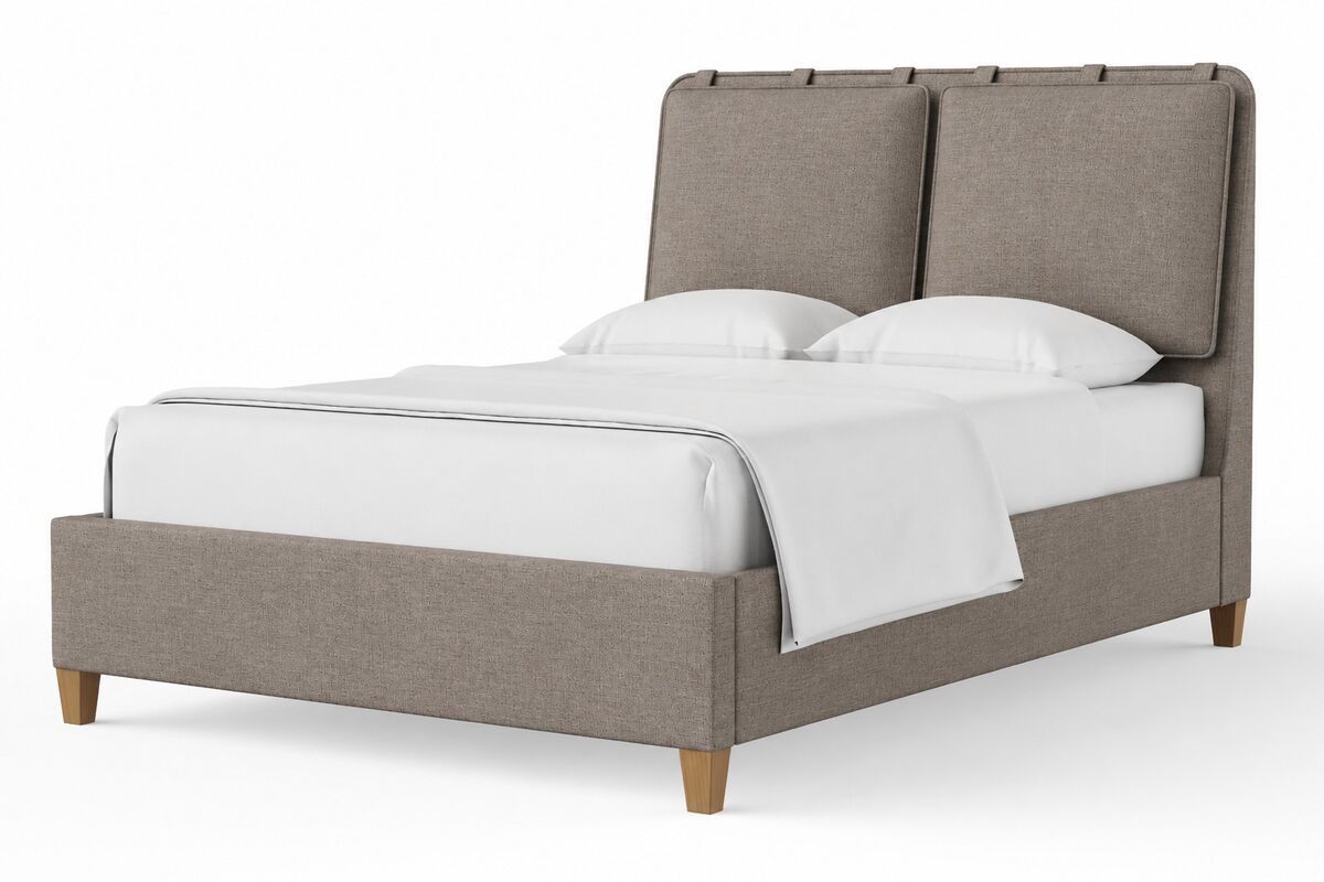 Pure Maple - King Upholstered Headboard 6/6 - Mocha / Maple Syrup