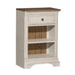Morgan Creek - Right Pier Base - Antique White / Wirebrushed Tobacco Accents