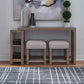 Corso - 3 Piece Console Set - Natural & Concrete
