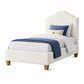 Tide & Timber - Twin Linen Upholstered Headboard 3/3 - Luxe Blue Oak