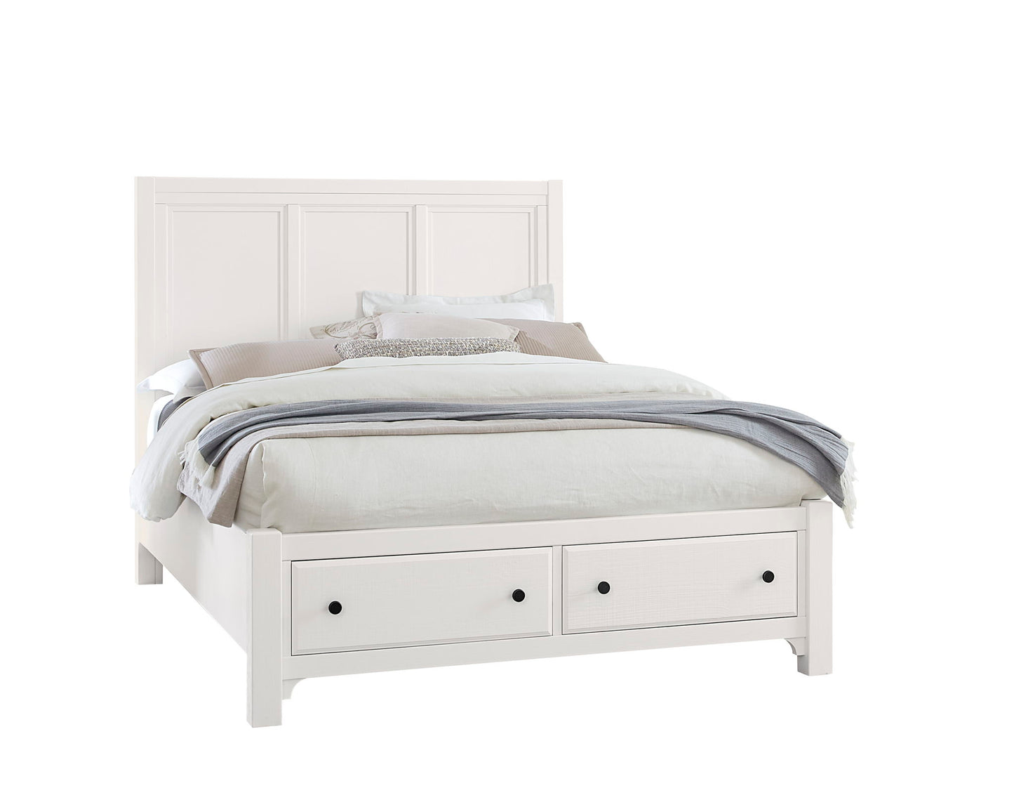 Cool Farmhouse - Queen Storage Footboard - Soft White