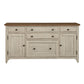 Farmhouse Reimagined - Door Credenza - Antique White / Chestnut Tops