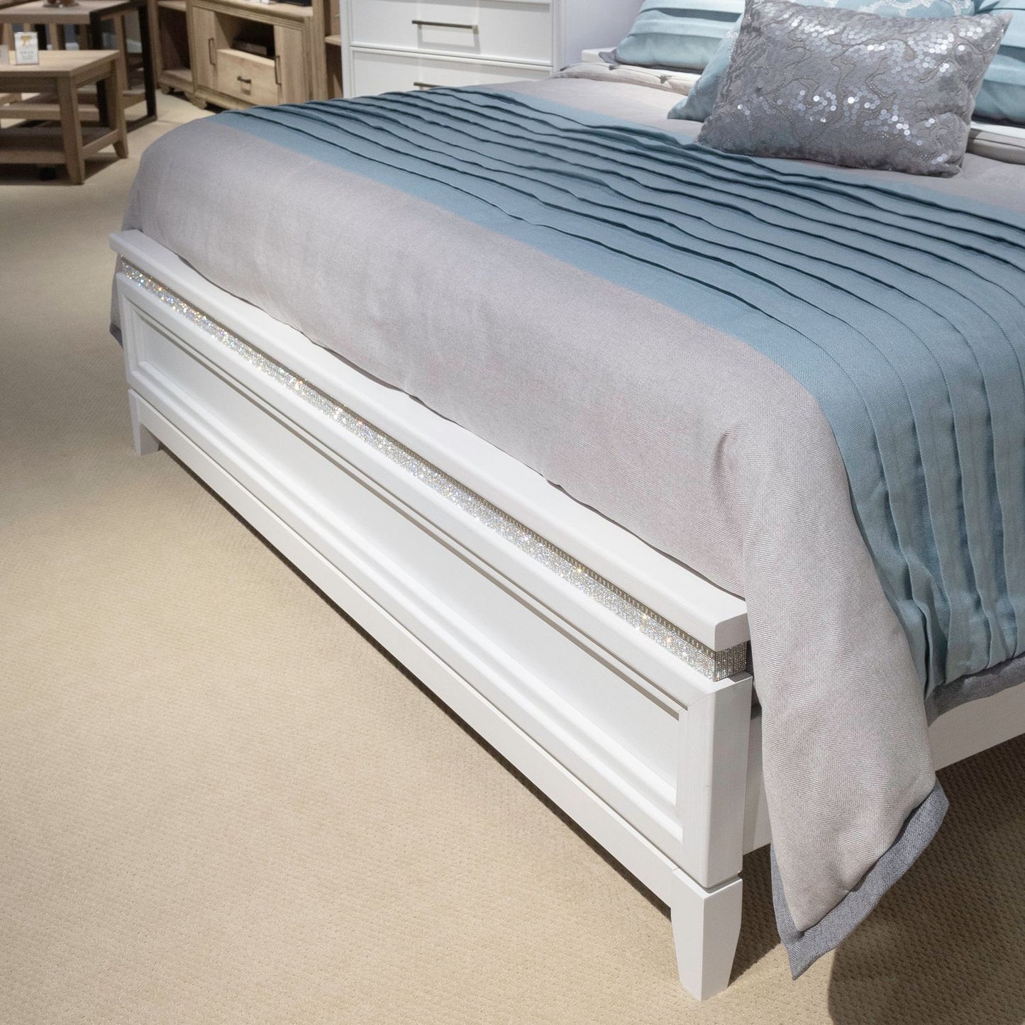 Reflections - King Panel Footboard - Pearl White