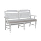 River Place - Panel Back Bench - Riverstone White & Tobacco
