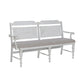 River Place - Panel Back Bench - Riverstone White & Tobacco
