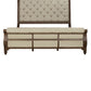 Americana Farmhouse - King Upholstered Sleigh Footboard - Dusty Taupe