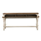 Morgan Creek - 4 Piece Console Set (1 Console 3 Stools) - Antique White / Wirebrushed Tobacco Accents