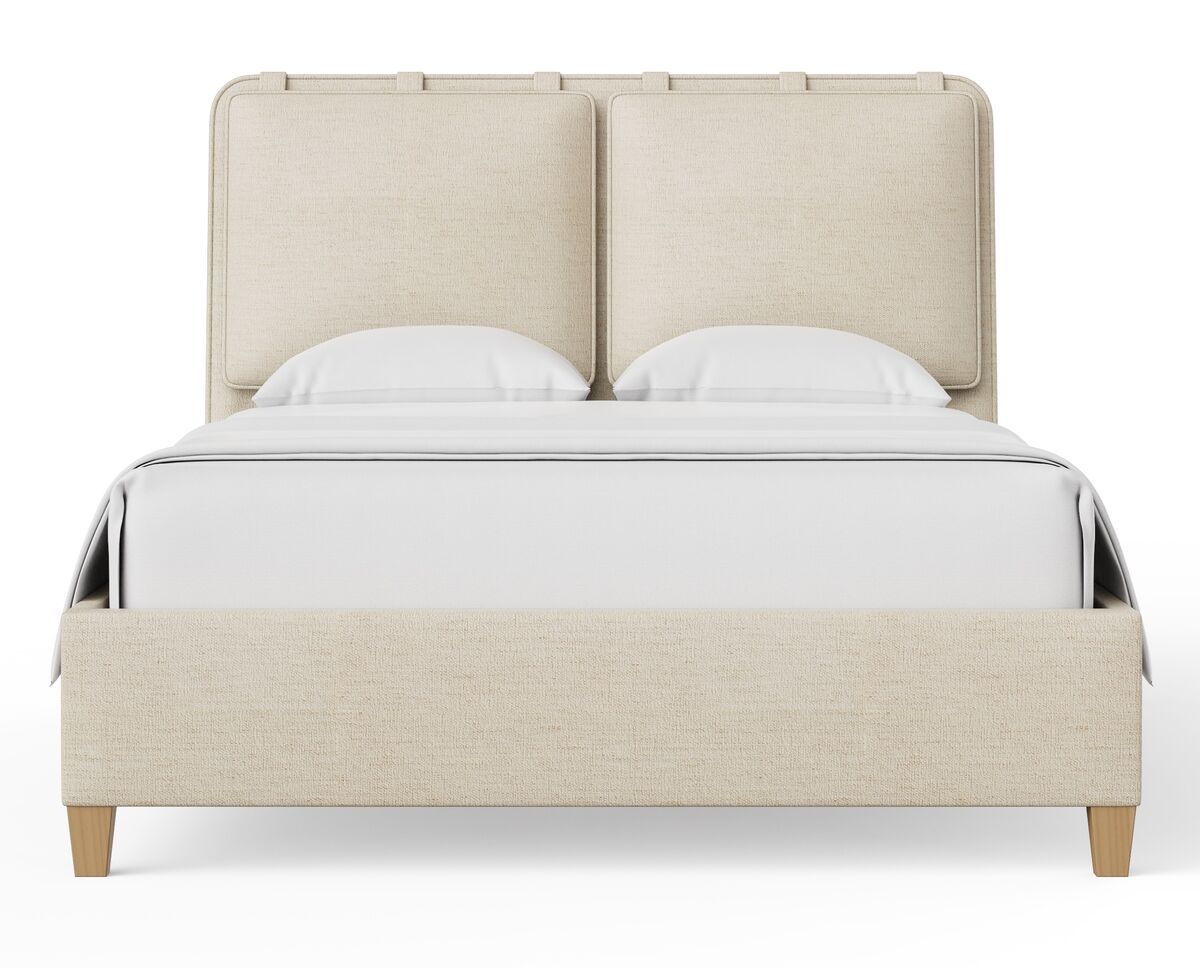 Pure Maple - Queen Upholstered Footboard - Sandstone / Natural Maple