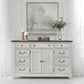 River Place - 2 Door 9 Drawer Dresser - Riverstone White & Tobacco