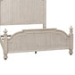 Farmhouse Reimagined - Queen Poster Footboard - Antique White / Chestnut Tops