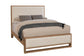 Lodge & Loft - King Upholstered Footboard - Ivory Cream / Blond Oak