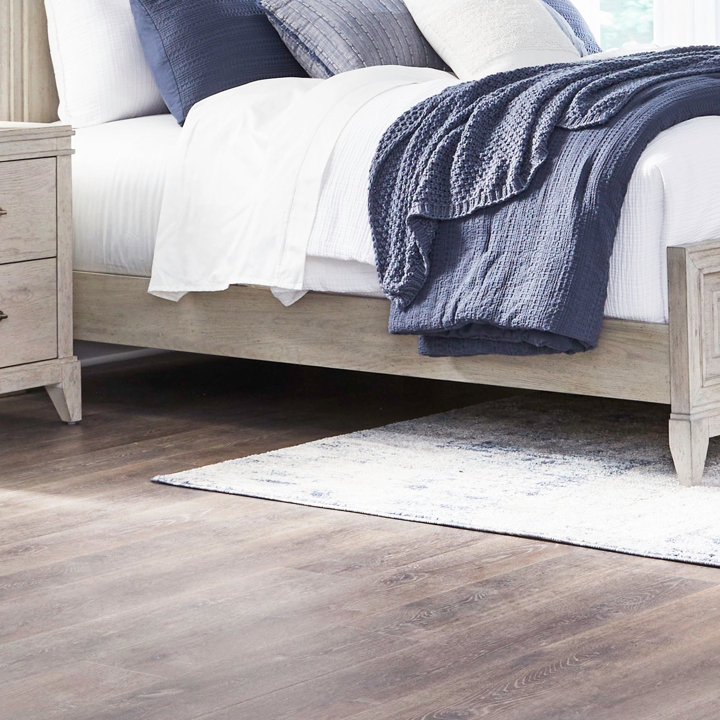 New Haven - California King Panel Bed Rails - Sanctuary White