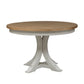 Farmhouse Reimagined - Oval Pedestal Table Top - Antique White / Chestnut Tops