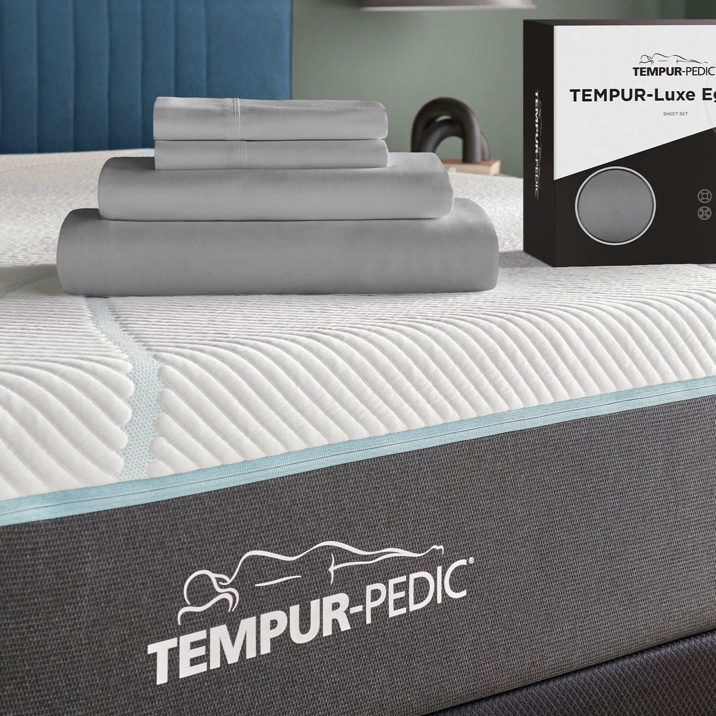 Linens - Tempur Luxe Egyptian Cotton Sheet Set - Silver Mist