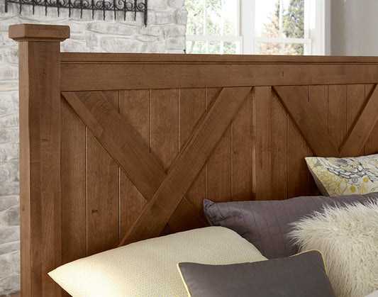 Cool Rustic - King X Bed Headboard - Amber