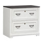 Allyson Park - Bunching Lateral File Cabinet - Wirebrushed White / Charcoal