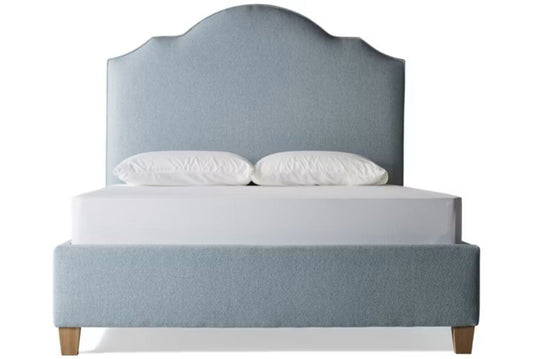 Tide & Timber - King Upholstered Headboard 6/6 - Misty Blue Maple / Ocean Blue
