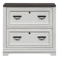 Allyson Park - Bunching Lateral File Cabinet - Wirebrushed White / Charcoal