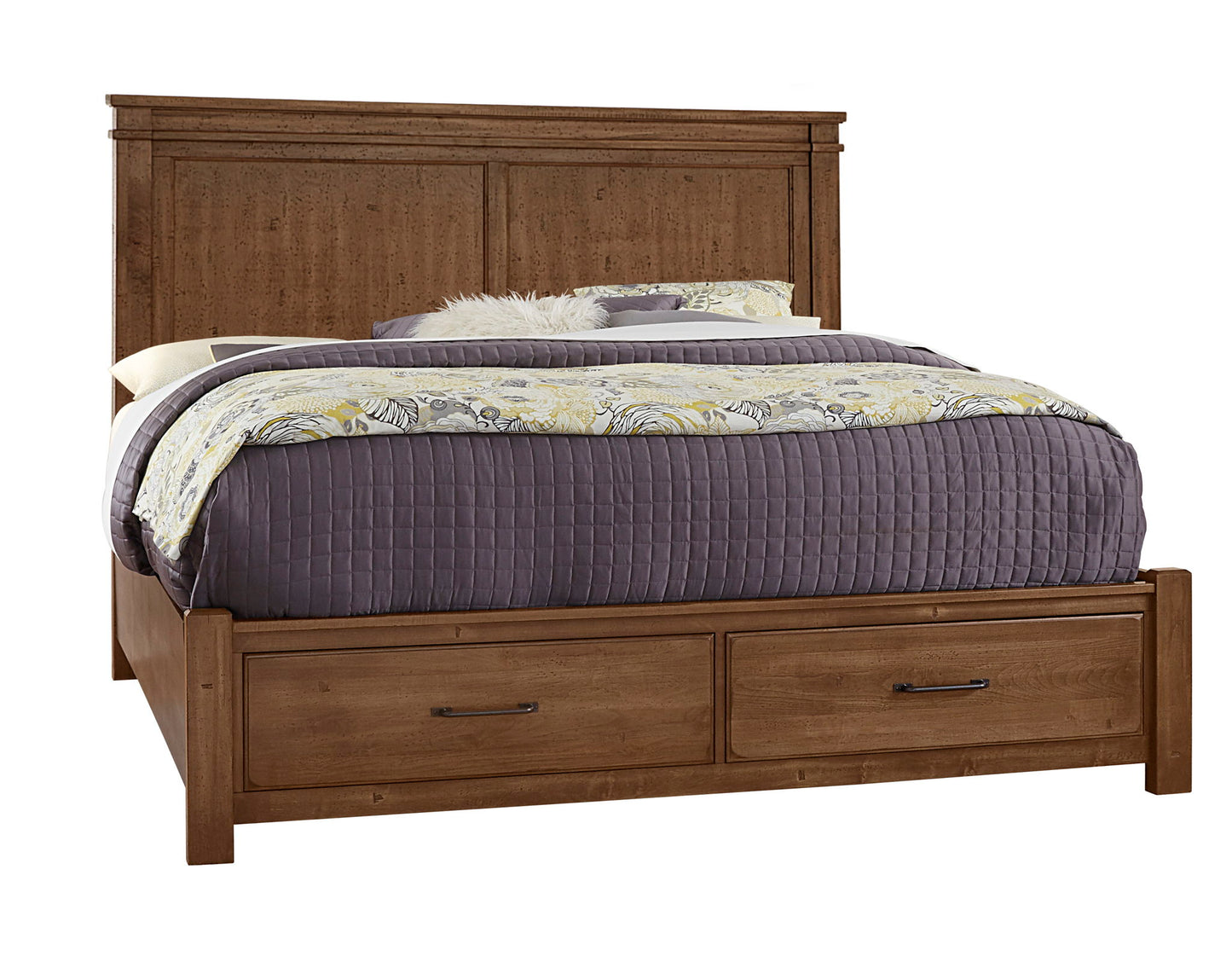 Cool Rustic - King & Queen Storage Bed Rails - Amber