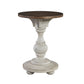 Morgan Creek - Chair Side Table - Antique White / Wirebrushed Tobacco Accents