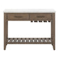 Edison - Server With Faux Marble Top - Brownstone